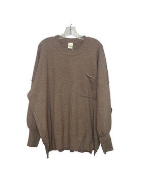 LCRRRN Oversized Knit Sweater XXL Tan New Pocket Cozy Winter